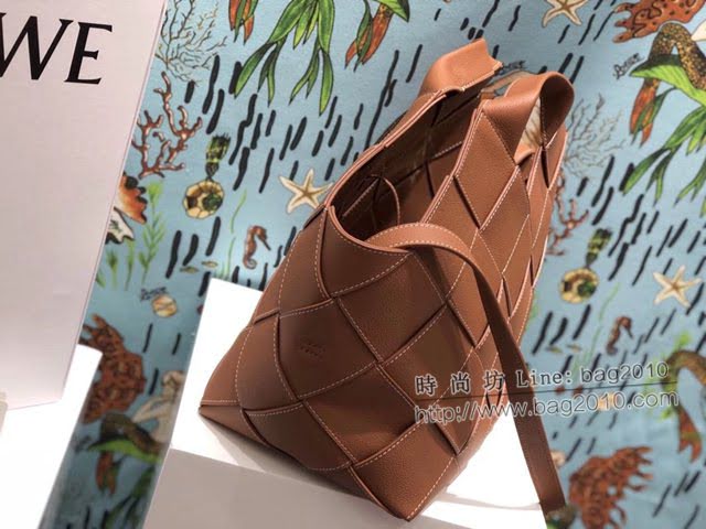LOEWE包包 羅意威大號手提斜挎單肩Woven basket bag 羅意威編織籃子包 10118  tcl1422